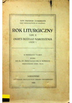 Rok liturgiczny tom II 1928r