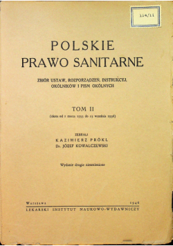 Polskie prawo sanitarne tom II 1946 r