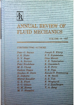 Annual review of fluid mechanics volume 19