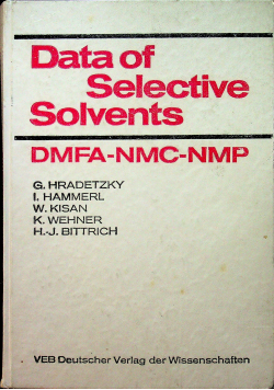 Data of Selective Solvents