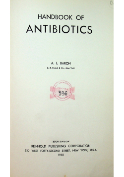 Handbook of antibioitics 1950r