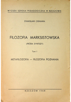 Filozofia Marksistowska tom I