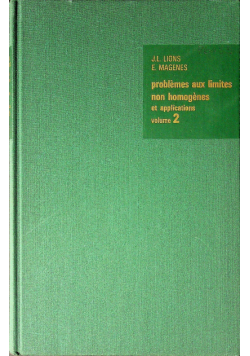 Problemes aus limites non homogenes volume 2