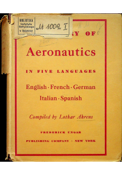 Dictionary of aeronautics 1943 r.