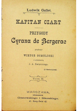 Kapitan Czart Przygody Cyrana de Bergerac 1898 r.