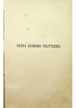 Nauka ekonomii politycznej 1903 r.