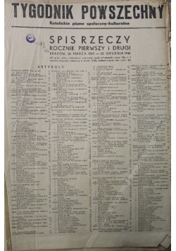 Tygodnik powszechny 1946 r 52 numery