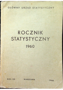 Rocznik statystyczny 1960