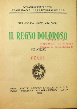 Il Regno Doloroso powieść 1924 r