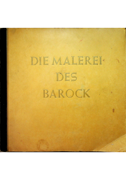 Die Malerei Des Barock 1940r