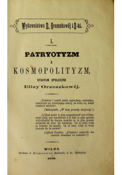 Patriotyzm i kosmopolityzm 1880r