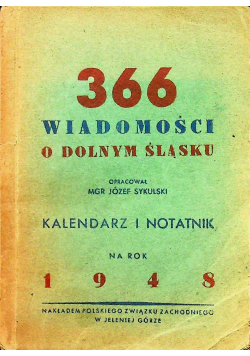 366 wiadomości o Dolnym Śląsku 1948 r.