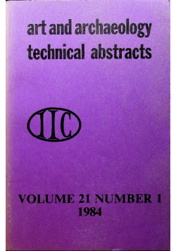 Art and archaeology technical abstracts vol 21 number 1
