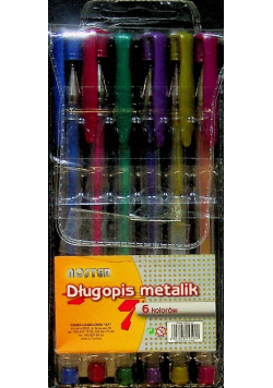 Długopis gel metalic 6 sztuk NOWE