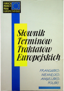 Słownik terminów traktatów europejskich