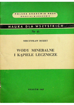 Wody mineralne i kąpiele lecznicze