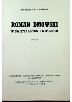 Roman Dmowski  świetle listów i wspomnień