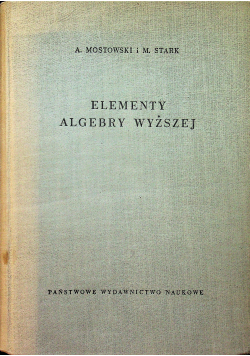 Elementy algebry wyższej