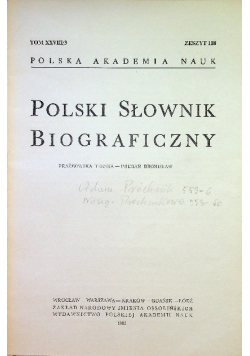 Polski Słownik Biograficzny  Tom XXVIII nr 3 zeszyt 118