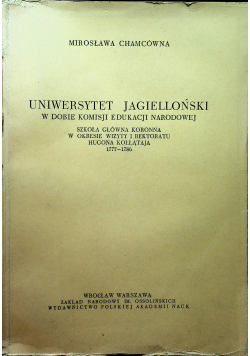 Uniwersytet Jagielloński w dobie komisji edukacyjnej