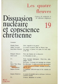 Dissuasion nucleaire et conscience chretienne