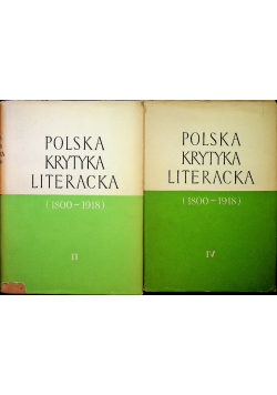 Polska krytyka literacka tom 2 i 4