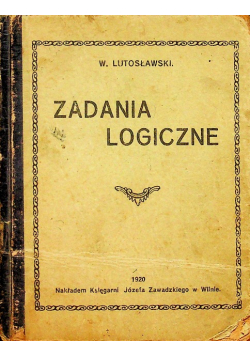 Zadania logiczne 1920 r