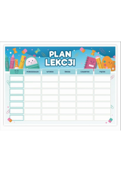 Plan lekcji A5 - przybory szkolne (10szt)