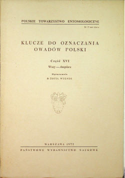 Klucze do oznaczania owadów Polski Część XVI