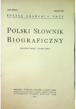 Polski Słownik Biograficzny  tom 121 tom XXIX/2 zeszyt 121