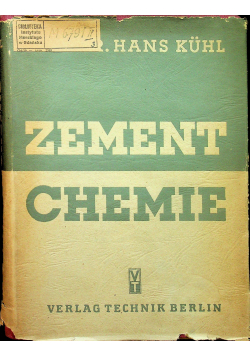 Kuhl Hans - Zement-Chemie