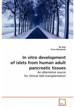 In vitro development of islets from human adult pancreatic tissues