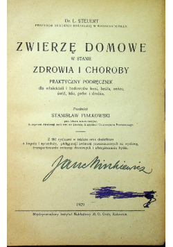 Zwierzę domowe w stanie zdrowia i choroby konie 1929 r.