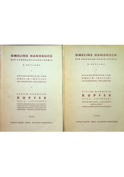 Gmelins Handbuch der anorganischen chemie 60/ 2 tomy