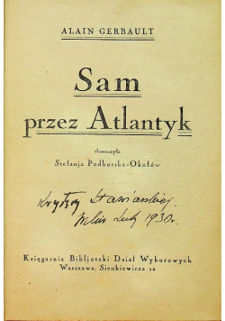 Sam przez Atlantyk 1925r