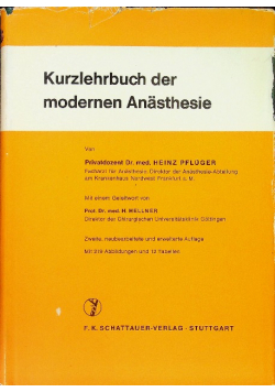 Kurzlehrbuch der modernen Anasthesie