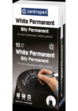 Marker White Permanent 8586 biały (10szt)