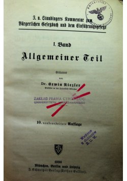 Allgemeiner Teil 1936r.