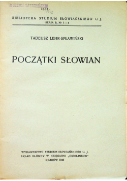 Początki Słowian 1946 r.