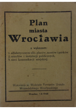 Plan miasta Wrocławia 1948 r