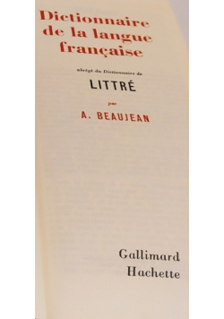 Dictionnaire de la langue francaise