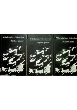 Sołowjow Wybór pism 3 Tomy
