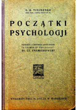 Początki psychologji 1917 r.