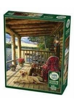 Puzzle 1000 Pies na werandzie