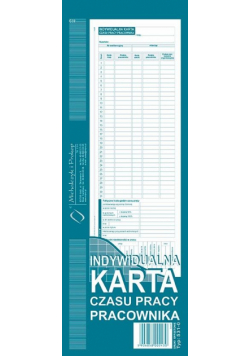 Indywidualna karta czasu pracy pracownika 531-0
