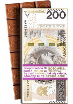 Czekolada CZK-121 200 złotych banknot