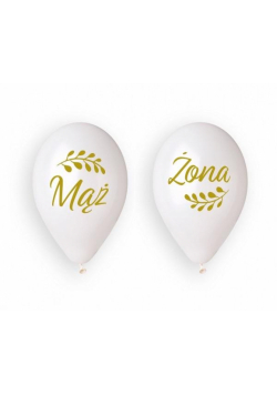 Balony premium hel Mąż i Żona 33cm 4szt