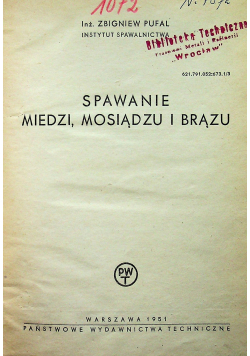 Spawanie miedzi  mosiądzu i brązu