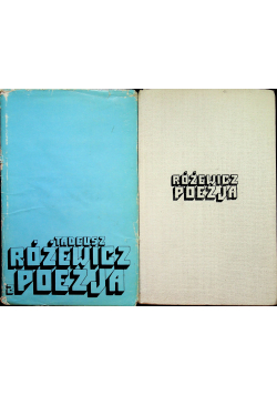 Tadeusz Różewicz Poezja Tom I i II