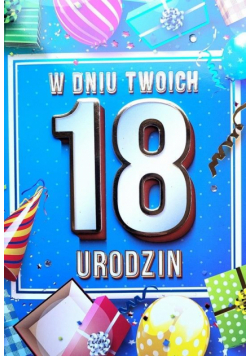 Karnet Urodziny 18 4K - 034